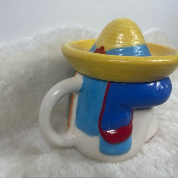Sleeping Man Wearing Sombrero Teapot / Planter / Watering Jug - Picture 3 of 11